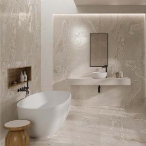 Planet Cream Glazed Polished Porcelain Tile - 1198x598mm