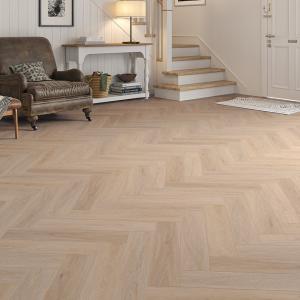 EURO Light Oak Herringbone SPC LVT – 6.5mm Rigid Core