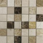 Emperador Mix Polished Marble Mosaic Tile - 305x305mm
