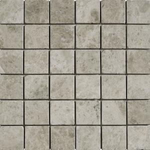 Silver Shadow Grey Tumbled Marble Mosaic Tile - 305x305mm