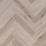 EURO Whitewashed Grey Oak Herringbone SPC LVT – 5mm Rigid Core