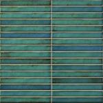 Maya Linear Turquoise Ceramic Wall Tile - 350x350x9.2mm