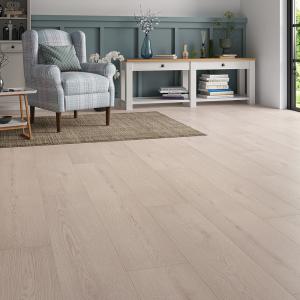 Euro Aspen 12mm Wide Plank Laminate – Smoky Grey Oak