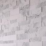 Oswald White Split Face Matt Porcelain Wall Tile - 150x610mm