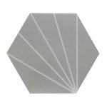 Sunburst Grey Matt Glazed Porcelain Wall & Floor Tile - 232x267mm