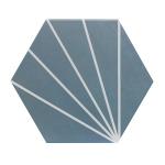 Sunburst Sea Blue Matt Glazed Porcelain Wall & Floor Tile - 232x267mm