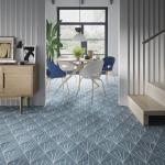 Sunburst Sea Blue Matt Glazed Porcelain Wall & Floor Tile - 232x267mm