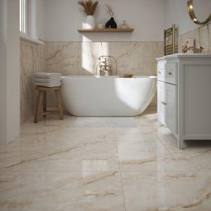 Athena Pearl Glazed Porcelain Wall & Floor Tile - 600x600mm